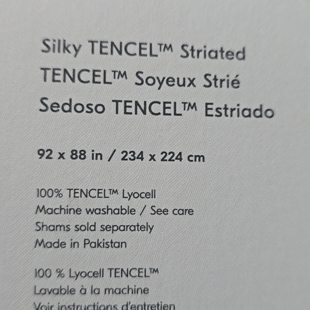 ❤️BUY 2 GET 1 FREE  Silky TENCEL™ Striated Duvet Cover,Color Straw